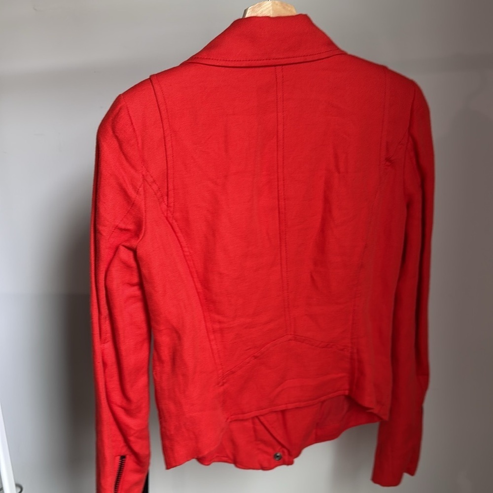 Zara Women's Red Studded Jacket - Picture 6 of 9